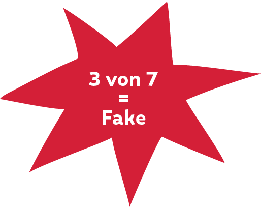 3 von 7 = Fake